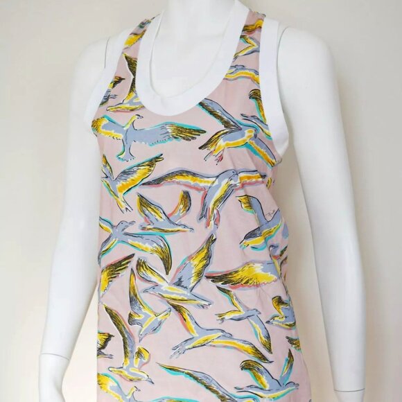 Emilio Pucci Seagull Bird Scoop Neck Racer Back Tank Top - Picture 5 of 11